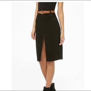 Corduroy pencil skirt
